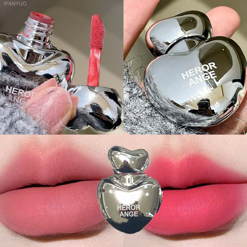 Matte Velvet Lip Tint Long Lasting - 피치 하트 실키 매트 립스틱 벨벳