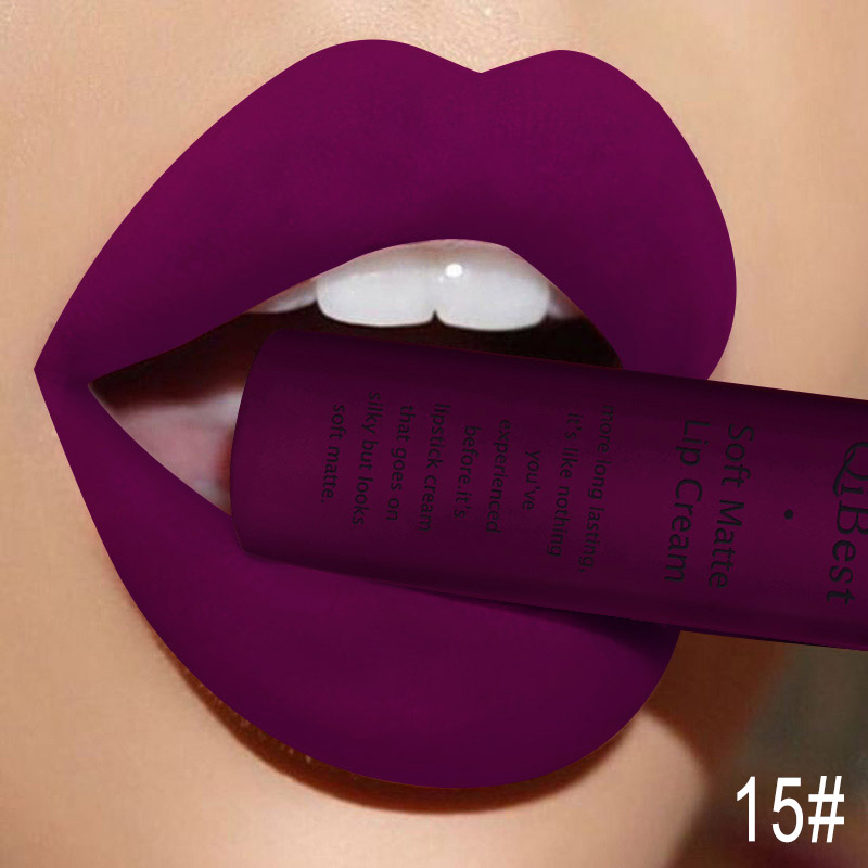 Matte Velvet Lip Tint Long Lasting - QIBEST 섹시한 벨벳 매트 립 글로스