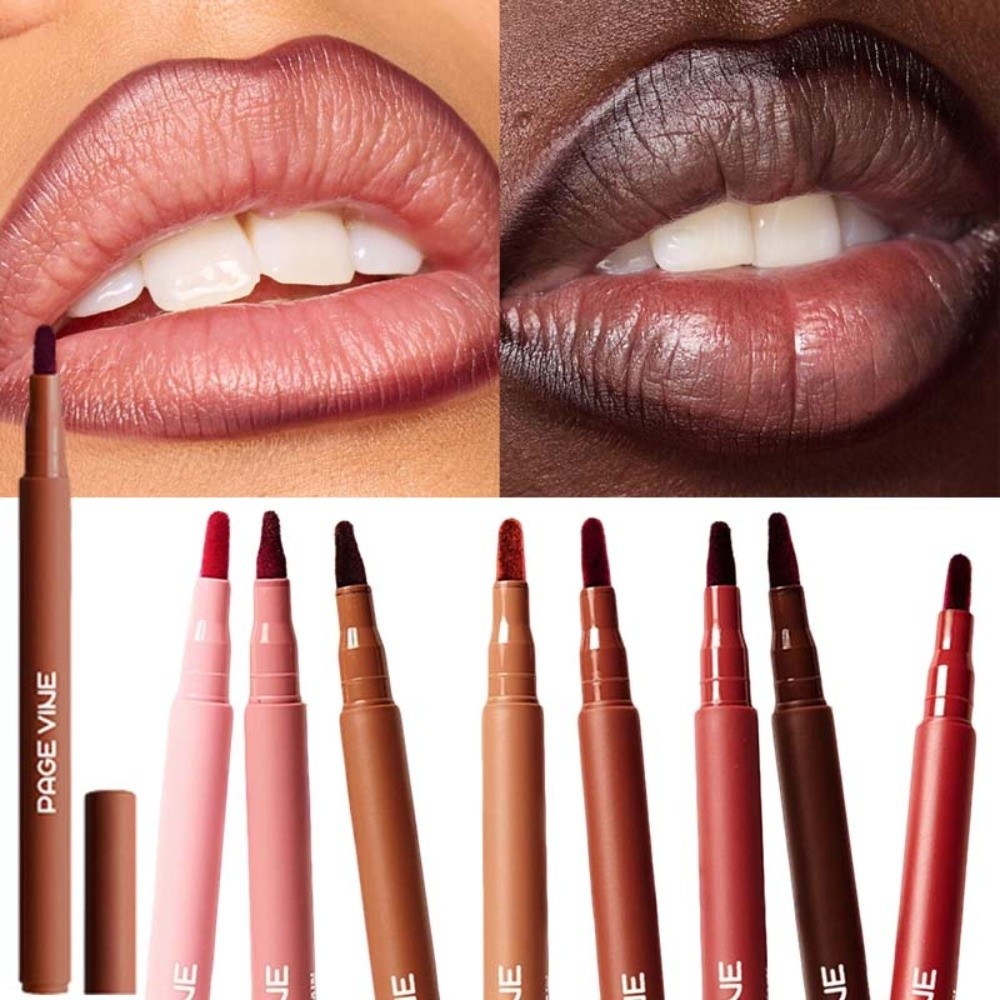 Matte Velvet Lip Tint Long Lasting - 벨벳 브라운 립 라이너 펜슬 리퀴드