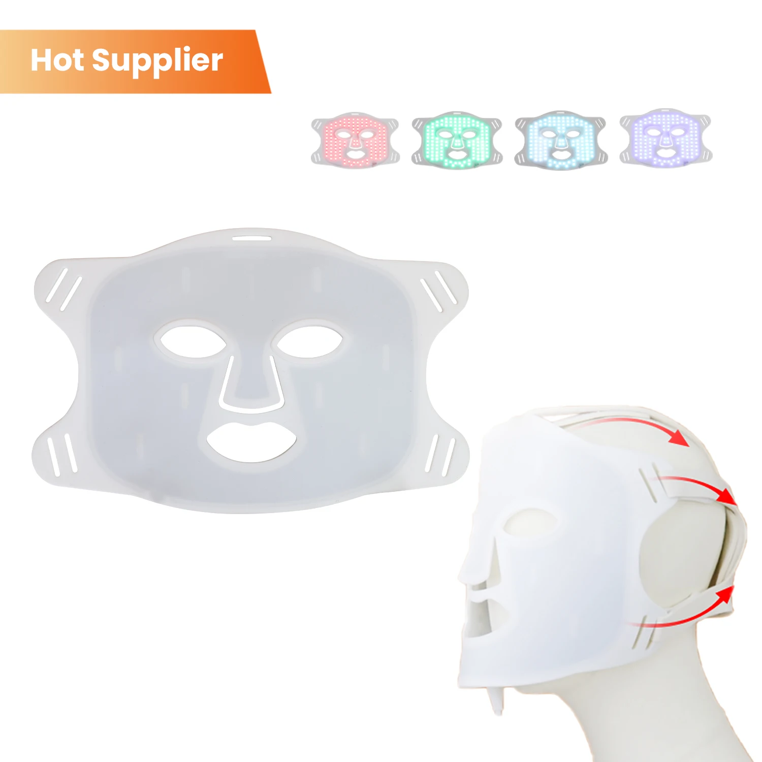 Led Light Therapy Face Mask - 전문가용 4코어 실리콘 적외선 광선 치료