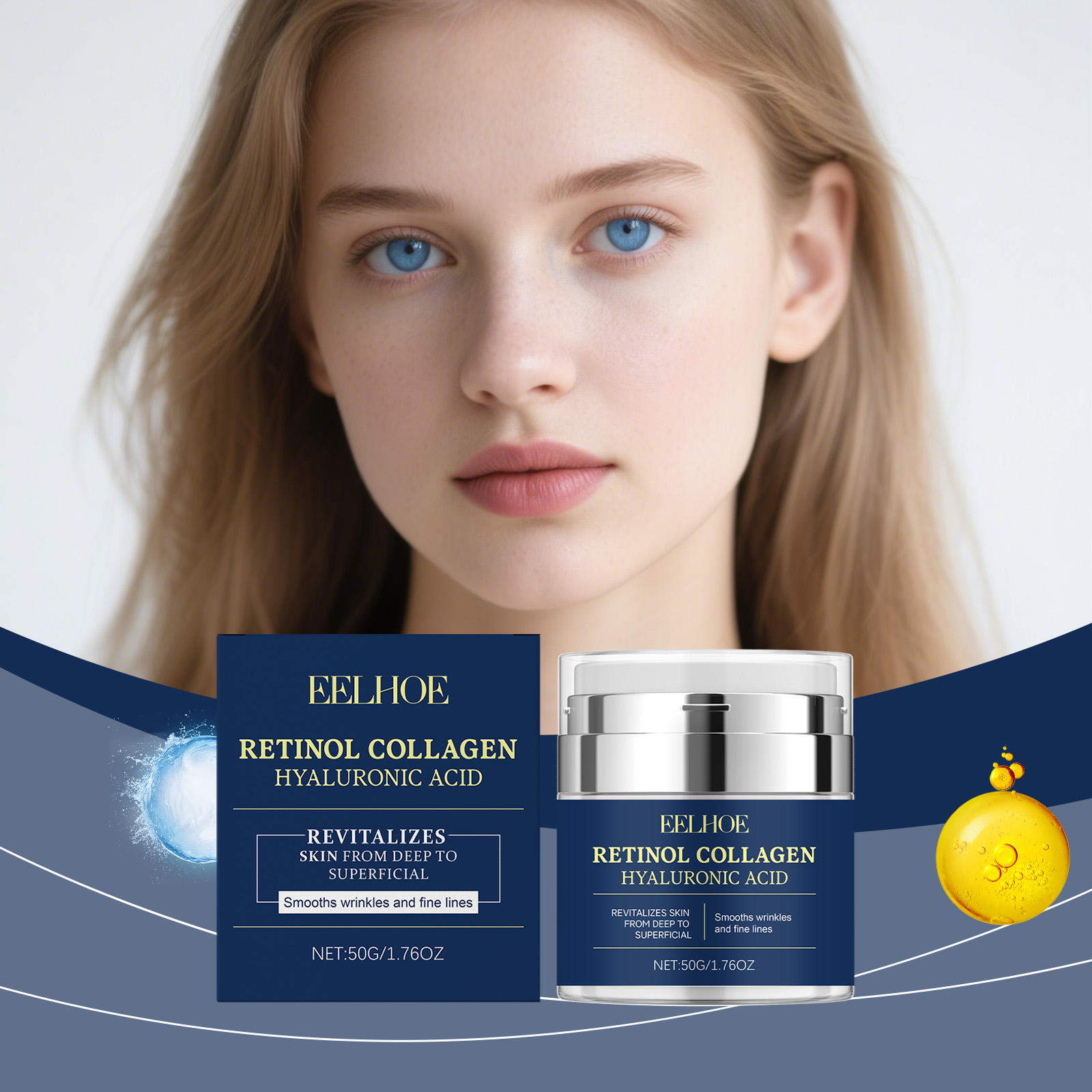 Retinol Anti Wrinkle Cream - EELHOE 레티놀 콜라겐 크림 주름 제거제