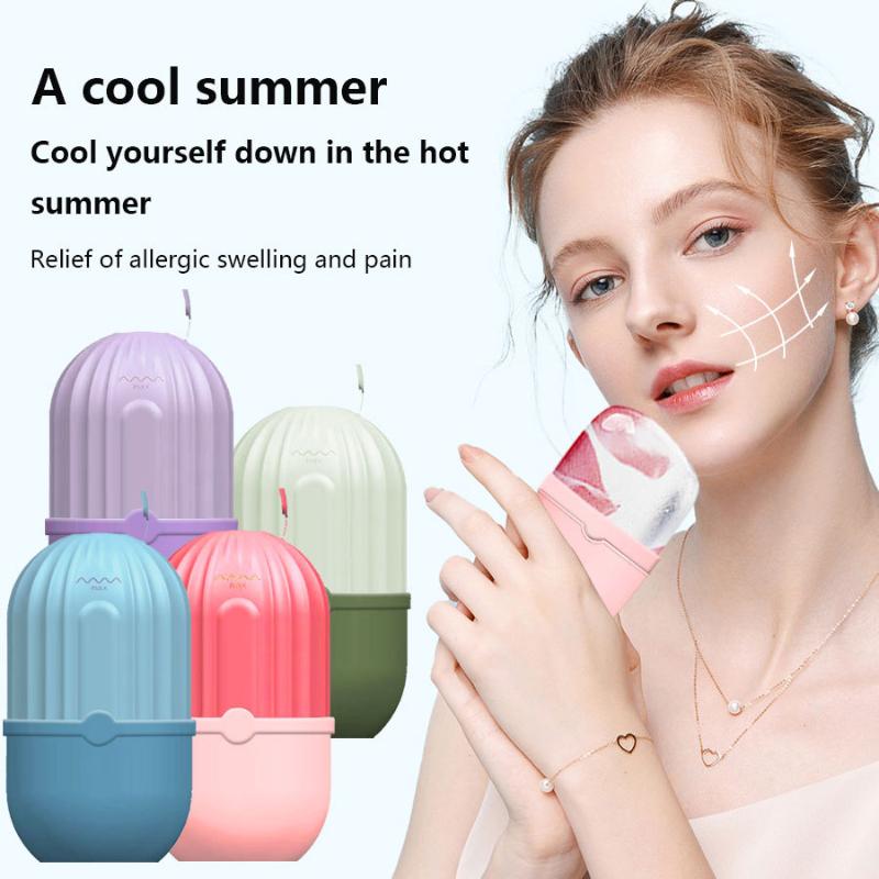 Face Ice Roller Puffiness - 실리콘 아이스 큐브 페이스 롤러, 뷰티