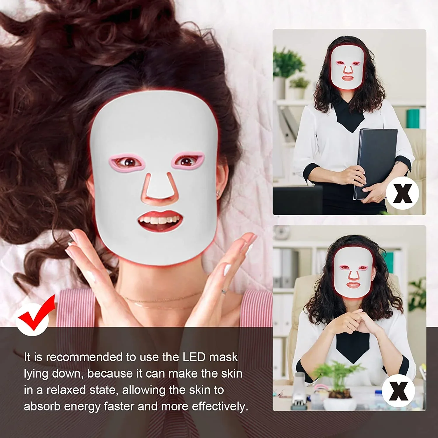 완벽한 새 실리콘 마스크 다중 파장 7색 얼굴 및 목  - Led Light Therapy Face Mask 리뷰 및 가격