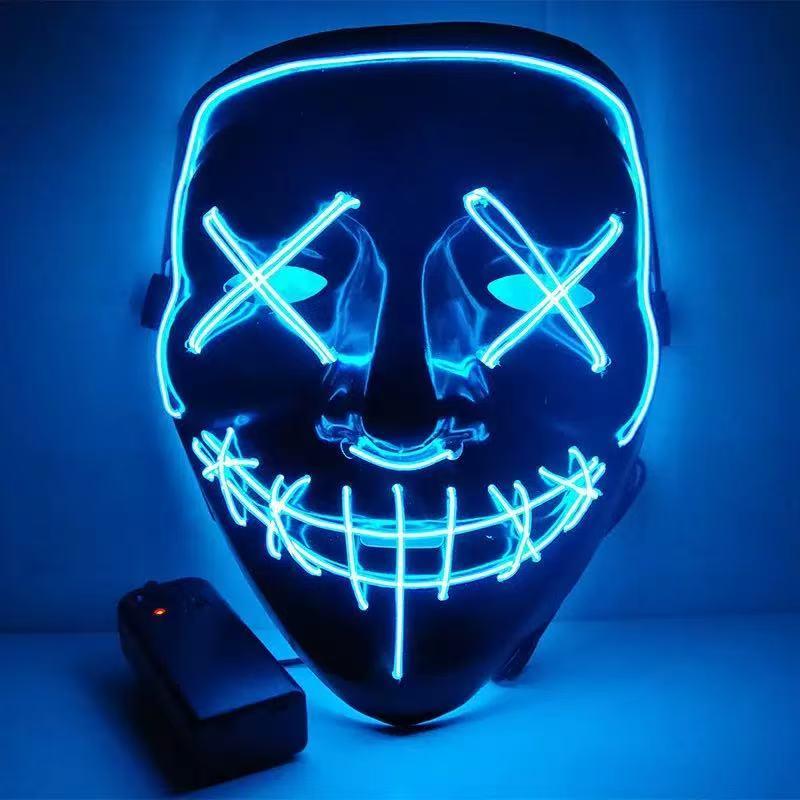 LED 발광 블랙 V자형 마스크, 가장무도회 응원 소품 - Led Light Therapy Face Mask 리뷰 및 가격