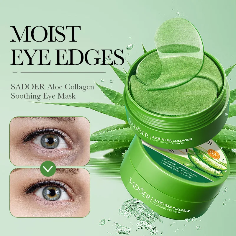 SAODER 60Pcs 알로에 베라 콜라겐 아이 패치  - Collagen Under Eye Patches 리뷰 및 가격