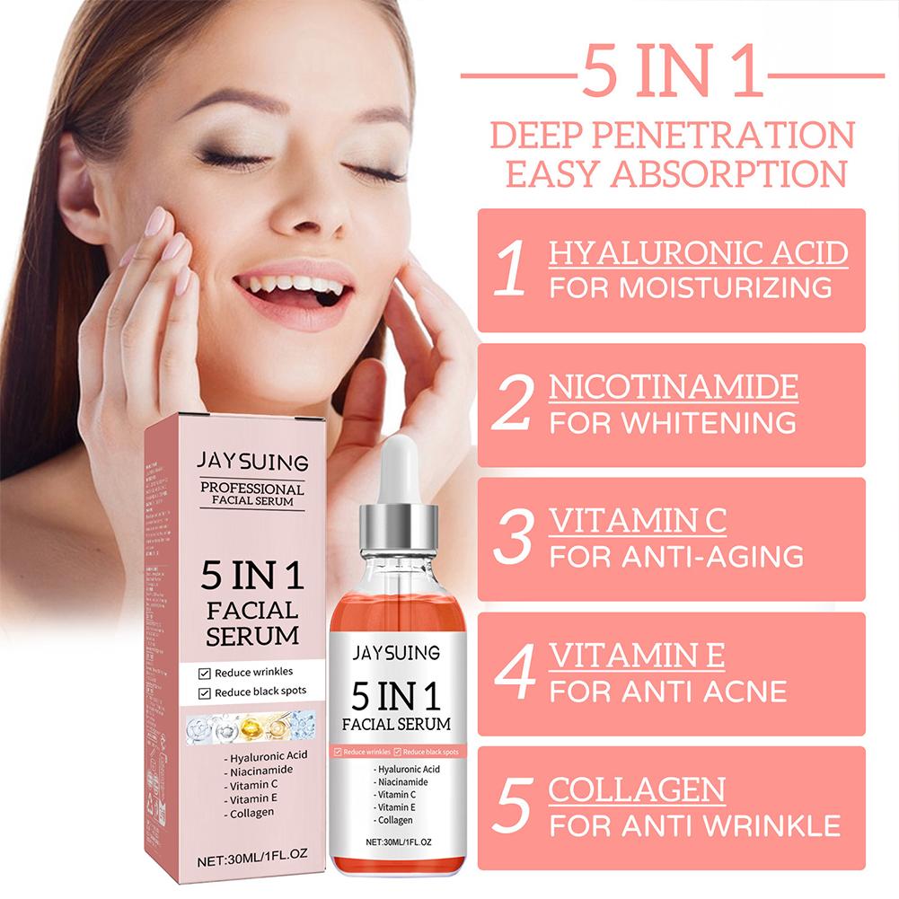5-in-1 비타민 C & 히알루론산 페이스 세럼, 탄 - Hyaluronic Acid Facial Serum 리뷰 및 가격