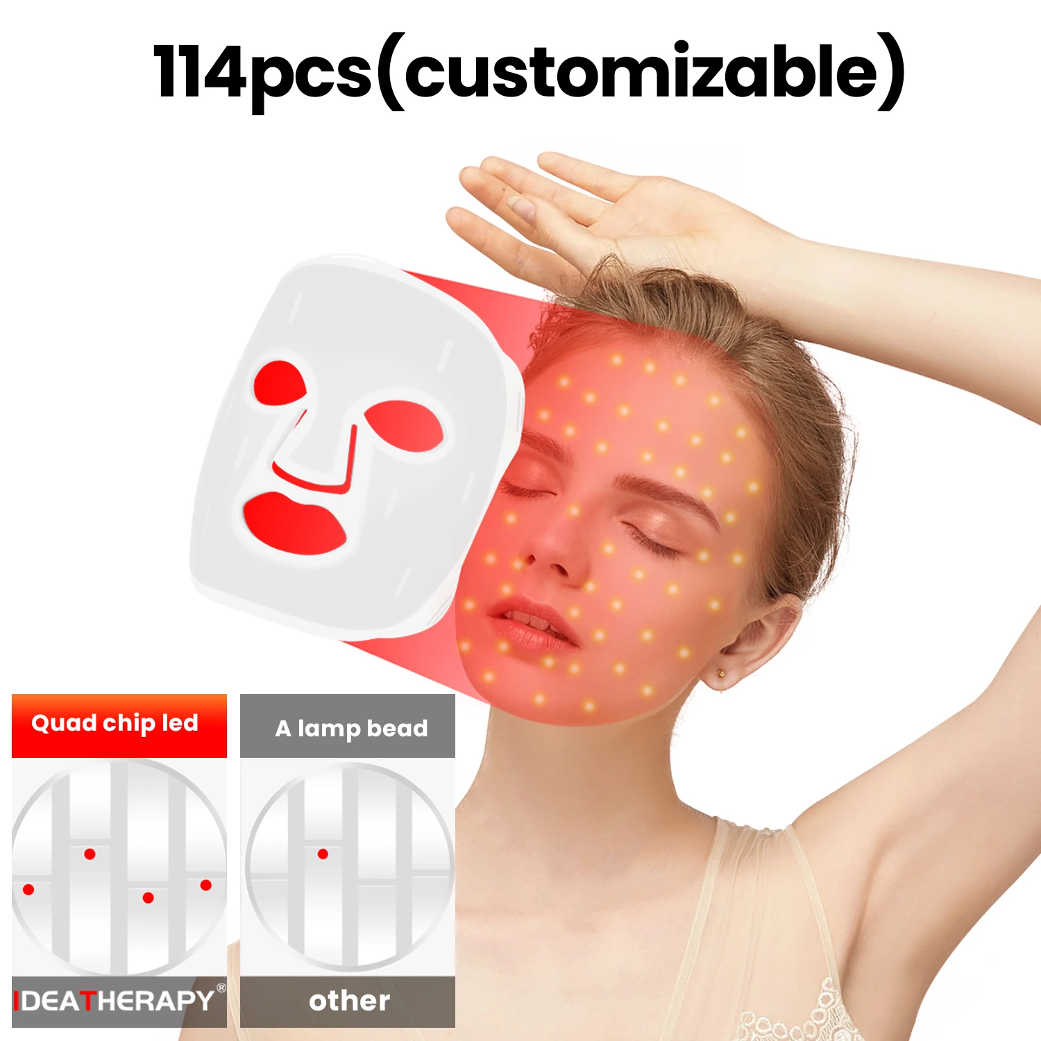 전문가용 4코어 실리콘 적외선 광선 치료 얼굴 LED  - Led Light Therapy Face Mask 리뷰 및 가격