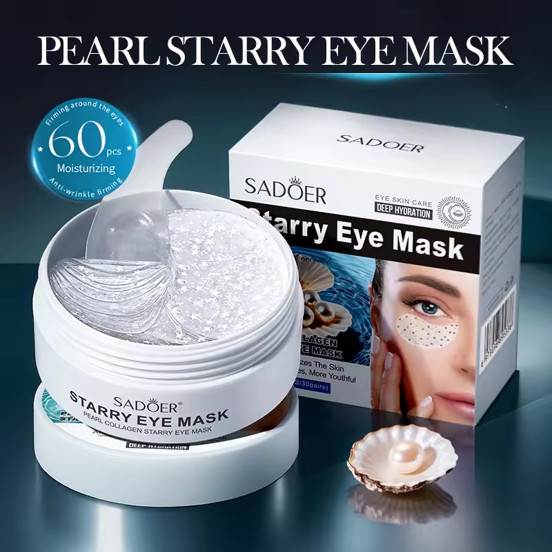 60pcs SADOER 진주 크리스탈 콜라겐 아이 마스 - Collagen Under Eye Patches 리뷰 및 가격