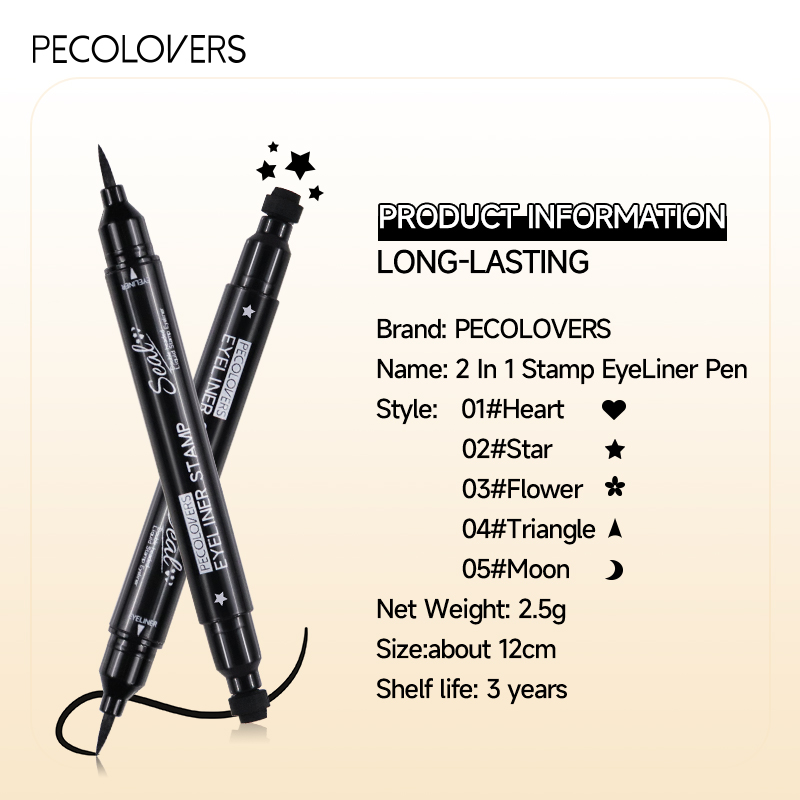 스탬프가 포함된 더블 헤드 액상 아이라이너 펜, 자연스 - Waterproof Liquid Eyeliner Pen 리뷰 및 가격