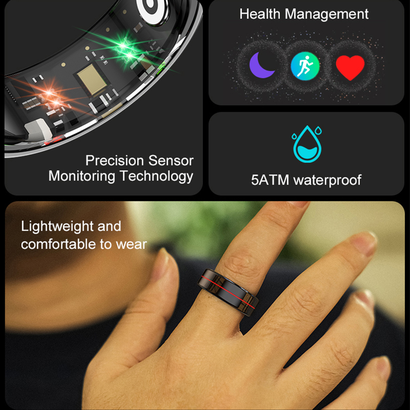 R04 스마트 링 남녀 건강 수면 모니터 5ATM 방수 - Health Monitors 리뷰 및 가격